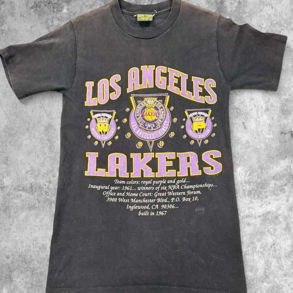Vintage Home Team Advantage Los Angeles Lakers T-Shirt Single Stitch Size M